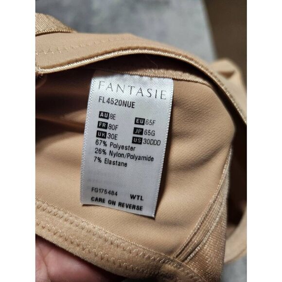NWT Fantasie Women's Smoothing Balcony Bra Size 30DDD FL4520 Nude - Picture 3 of 3
